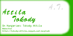 attila tokody business card